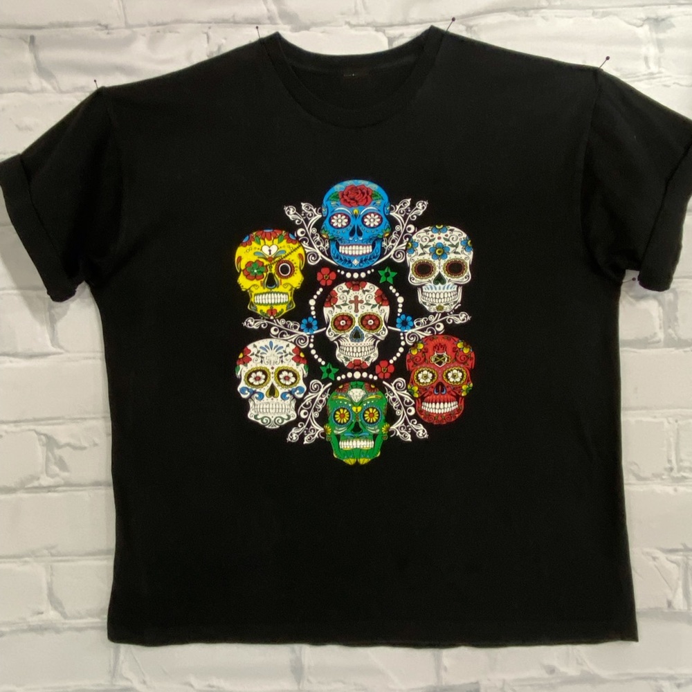 Plus Size Sugar Skull Tee